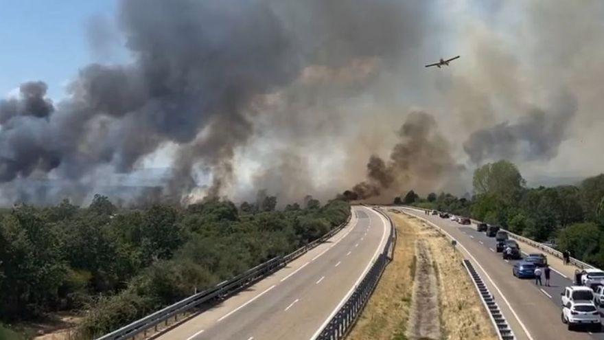 Una imagen del último incendio en Asturianos.