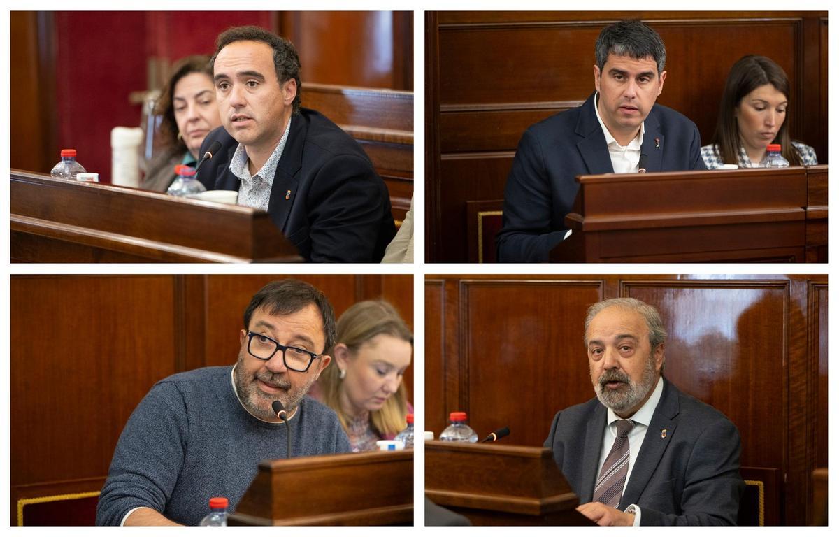 José María Andrés, Rhamsés Ripollés, David Guardiola y Luciano Ferrer, en el pleno.
