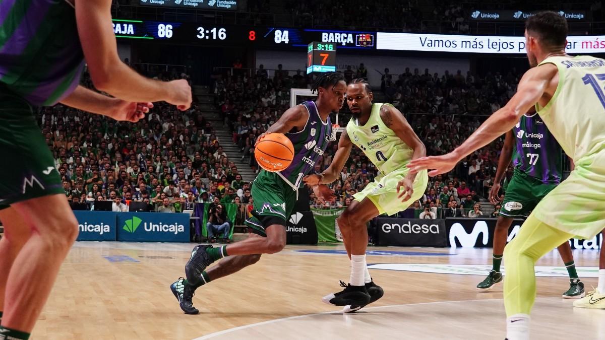 Tyson Carter and Kevin Punter, in a Unicaja-Barça