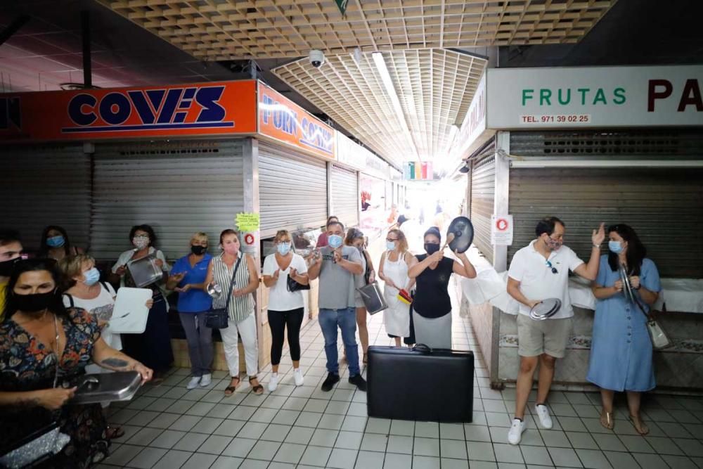 Manifestación de los comerciantes.