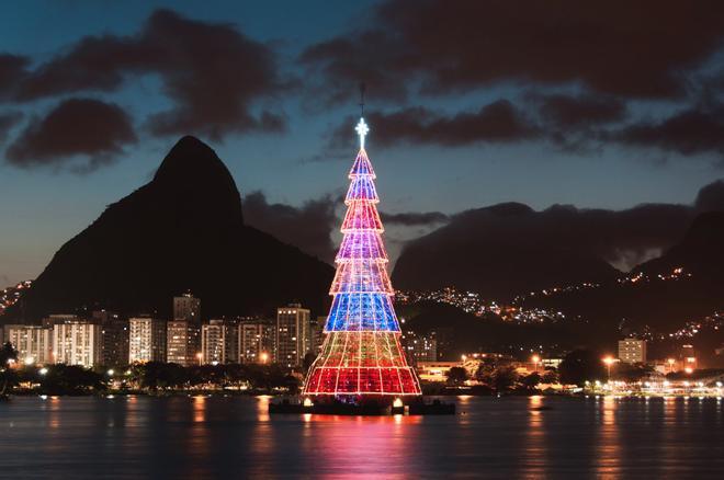 Árbol de Navidad flotante, Río de Janeiro