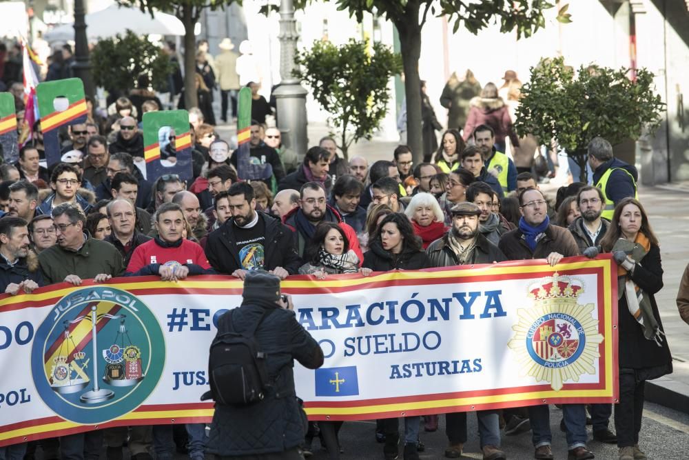 Manifestación de policías en Asturias