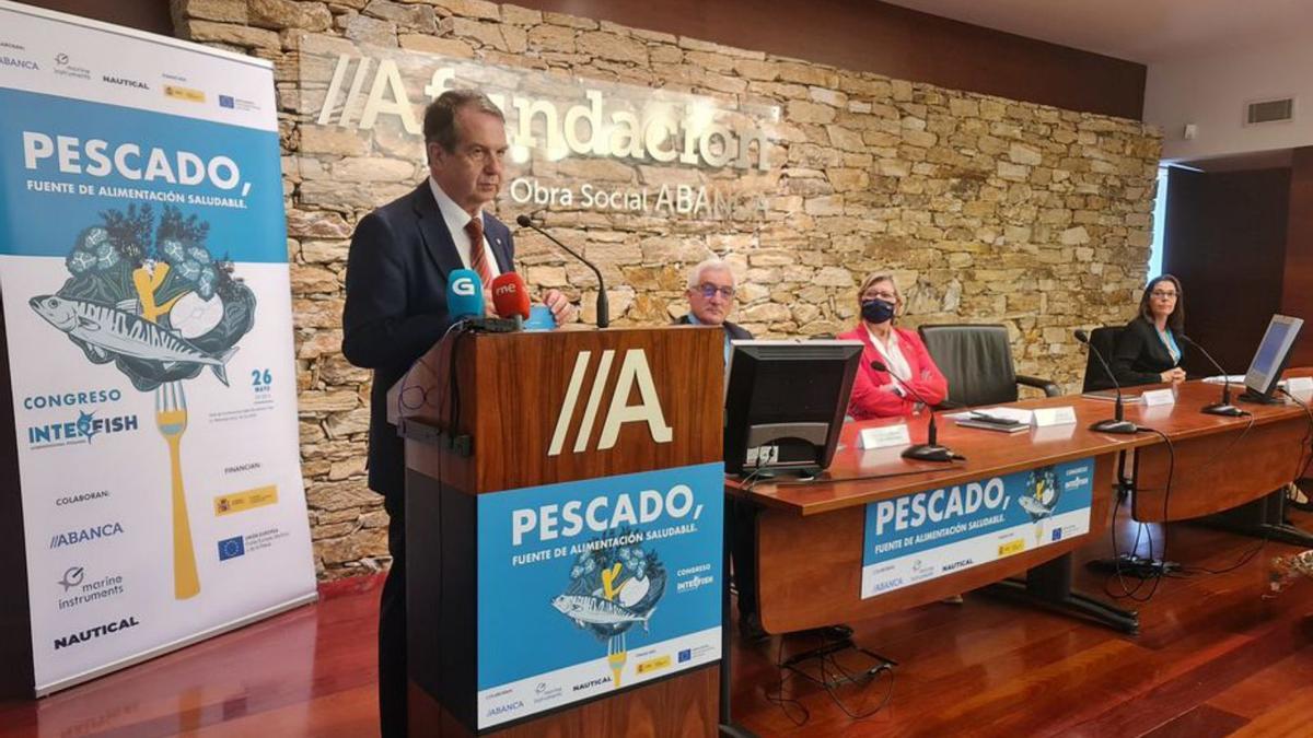 El alcalde de Vigo, Abel Caballero, ayer durante el congreso.