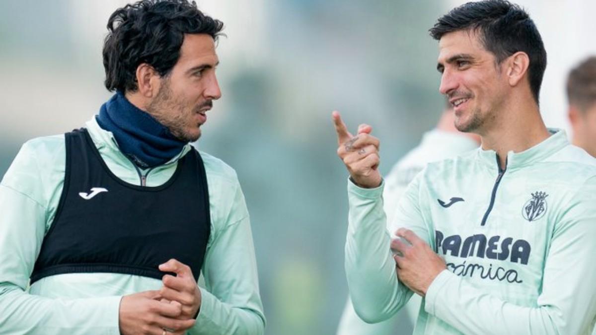 Dani Parejo y Gerard Moreno, en un entrenamiento