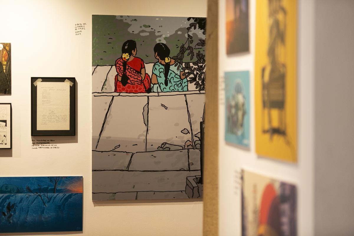 La exposición de Paco Roca en la Sala de Cómic de Avilés: "Dibujante ambulante"