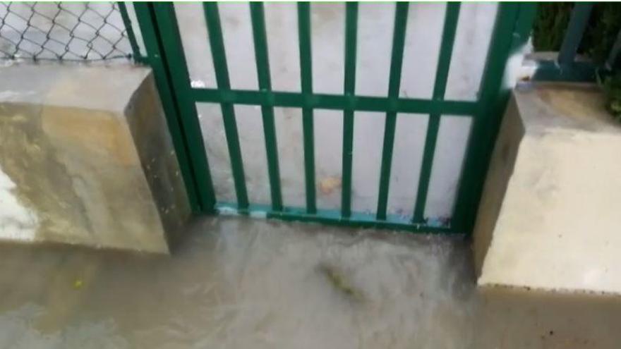El colegio El Somni de Alicante suspende las clases por la lluvia