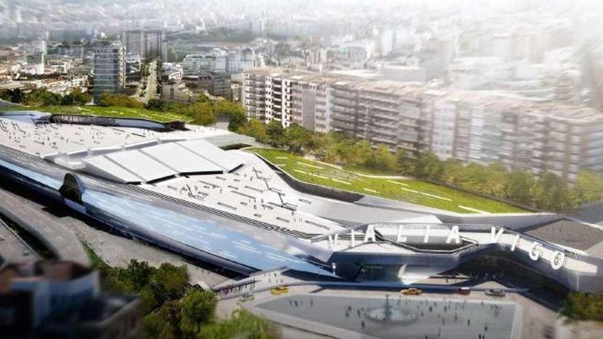 Infografía del futuro complejo cuya parte superior se convertirá en una gran plaza pública para los vecinos. // Morphosis