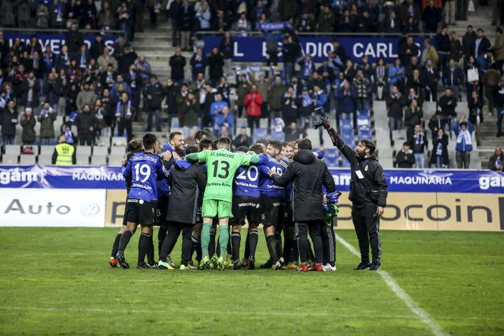 El partido entre el Real Oviedo y el Girona, en imágenes