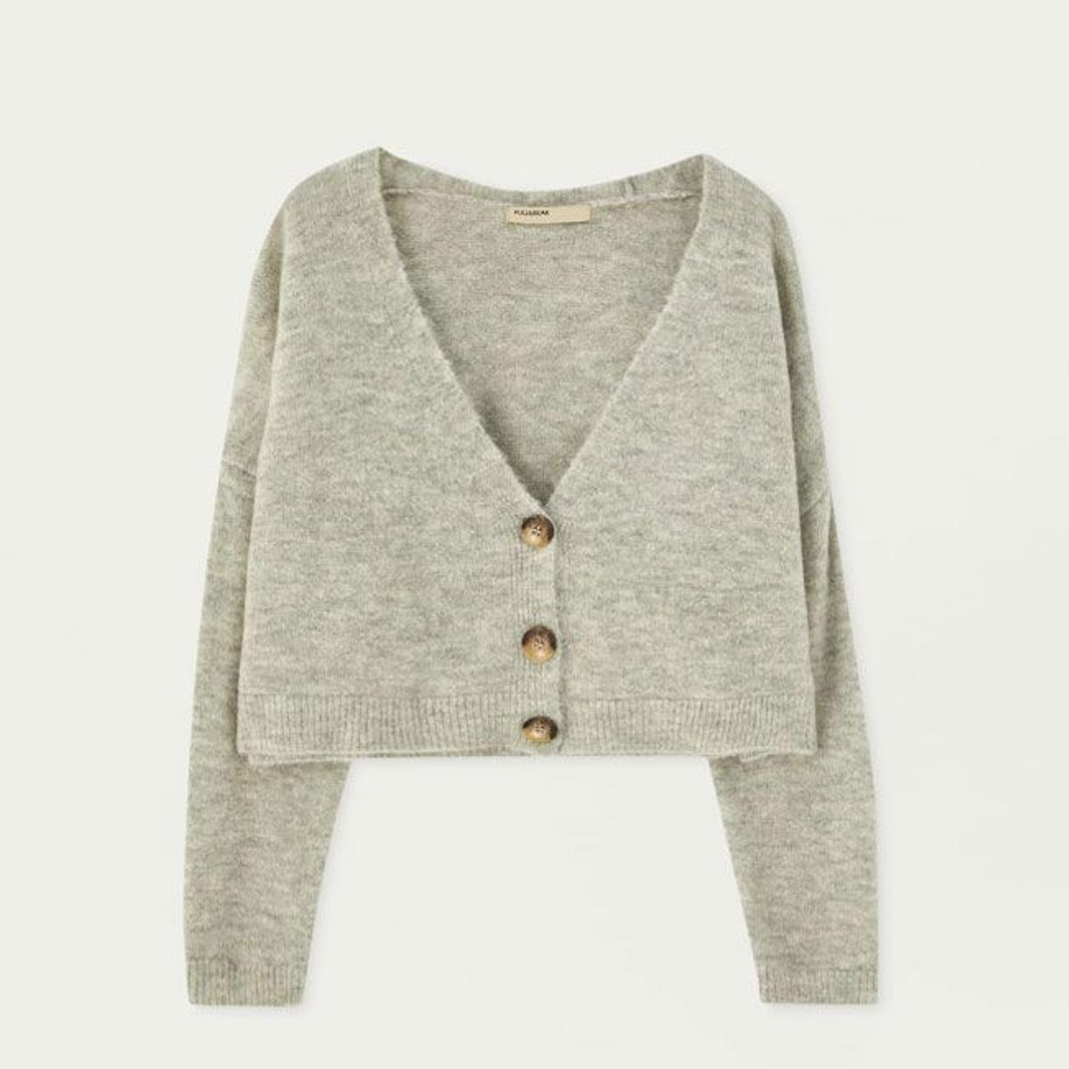 Chaqueta de punto soft con botones de Pull&amp;Bear