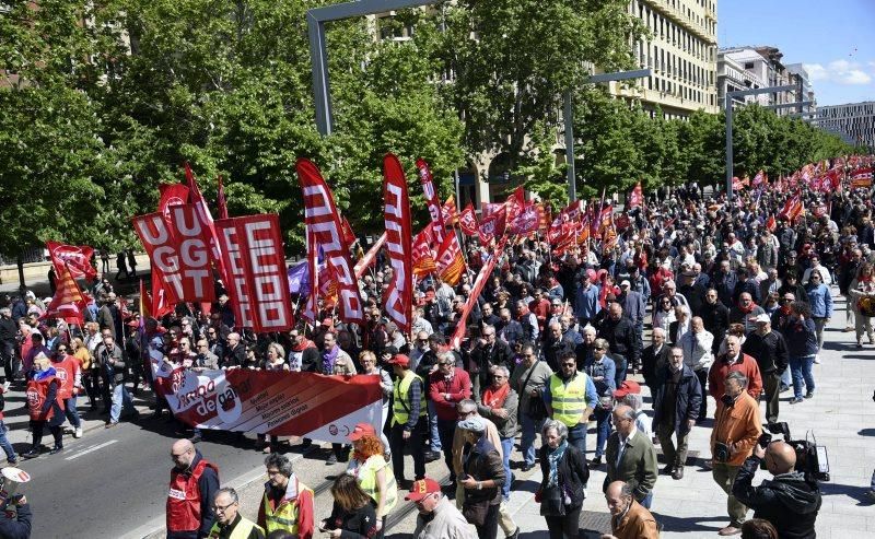 Fotod de la manifestación 1 de mayo- Día del trabajador