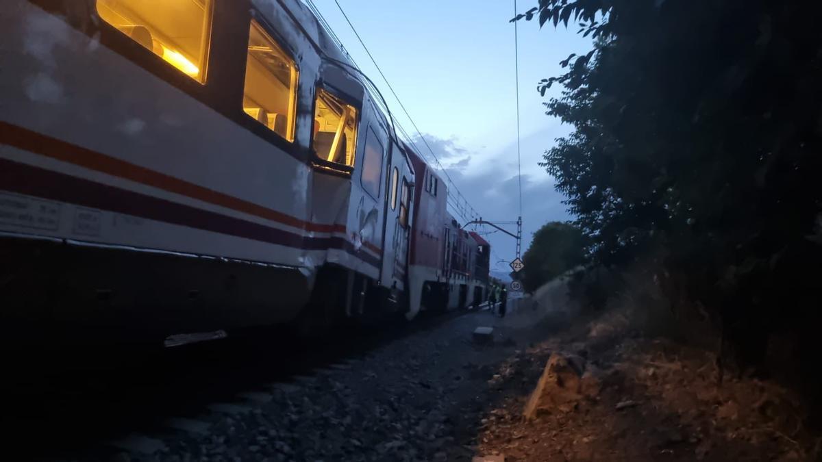 El tren accidentado.