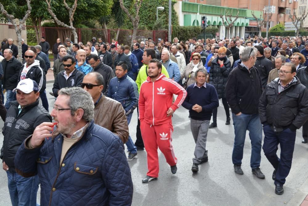 Manifestación en Murcia de los agricultores