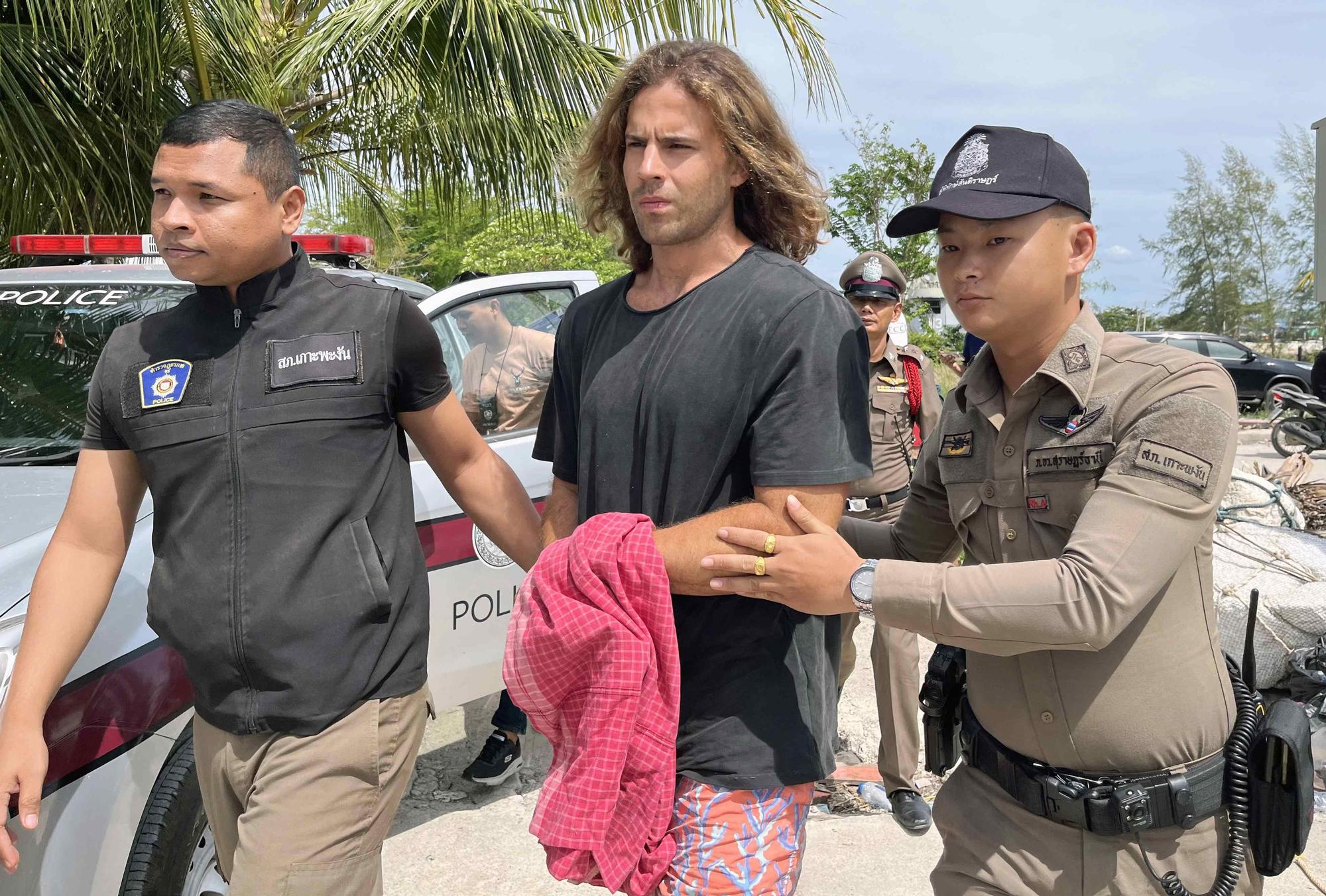 Les imatges de la detenció de Daniel Sancho a Tailàndia