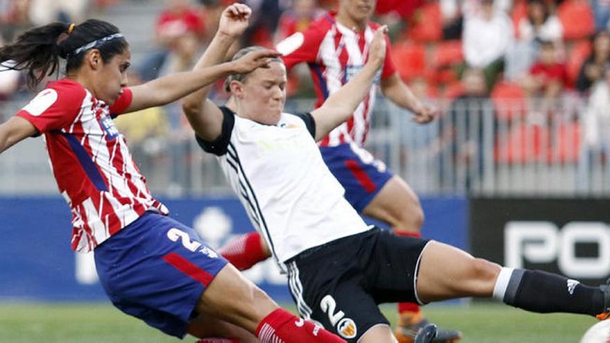 Imagen del partido entre Atlético y Valencia CF.