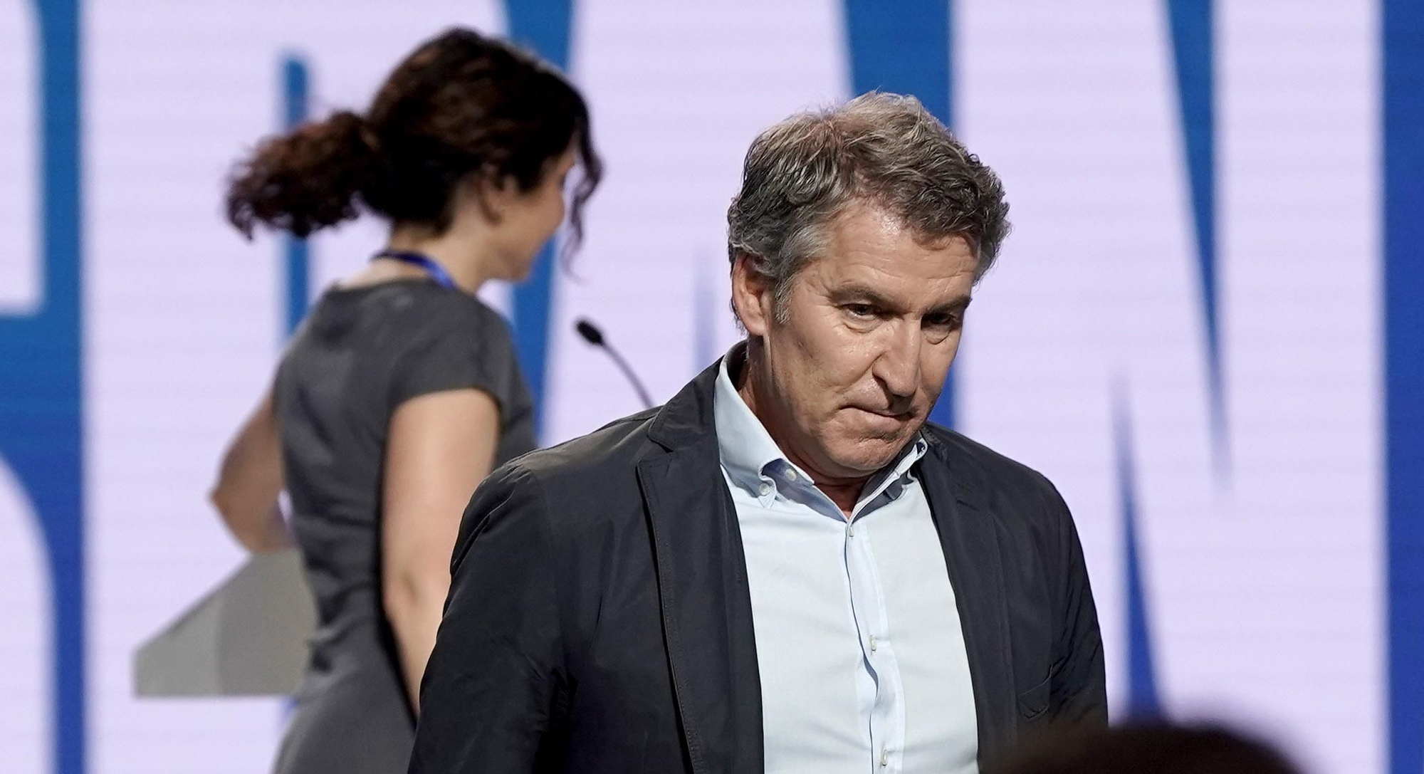 Alberto Núñez Feijóo e Isabel Díaz Ayuso, en el Congreso Nacional del PP.