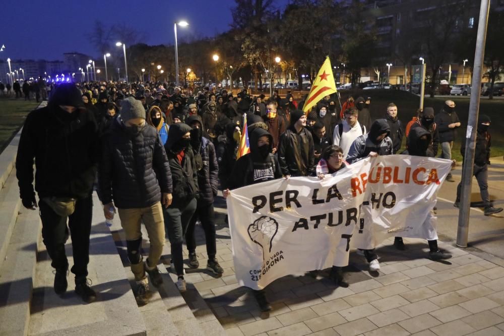 Accions dels piquets en la vaga del 21-F a Girona