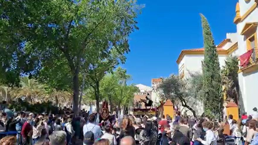 Salida de la procesión de la Borriquita en San Roque (Badajoz)
