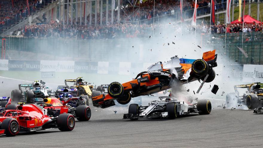 Accidente de Alonso en el Gran Premio de Bélgica