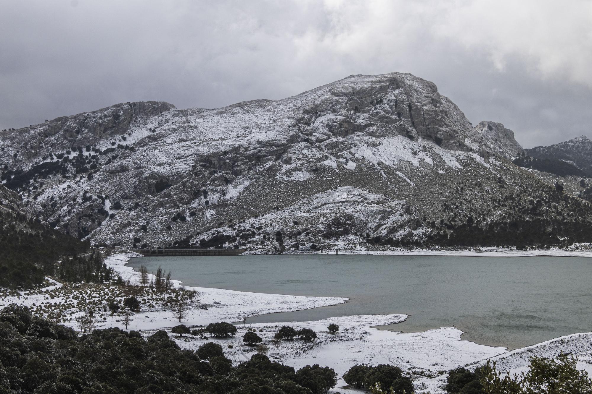 Schnee in der Serra de Tramuntana auf Mallorca (23.1.2023)