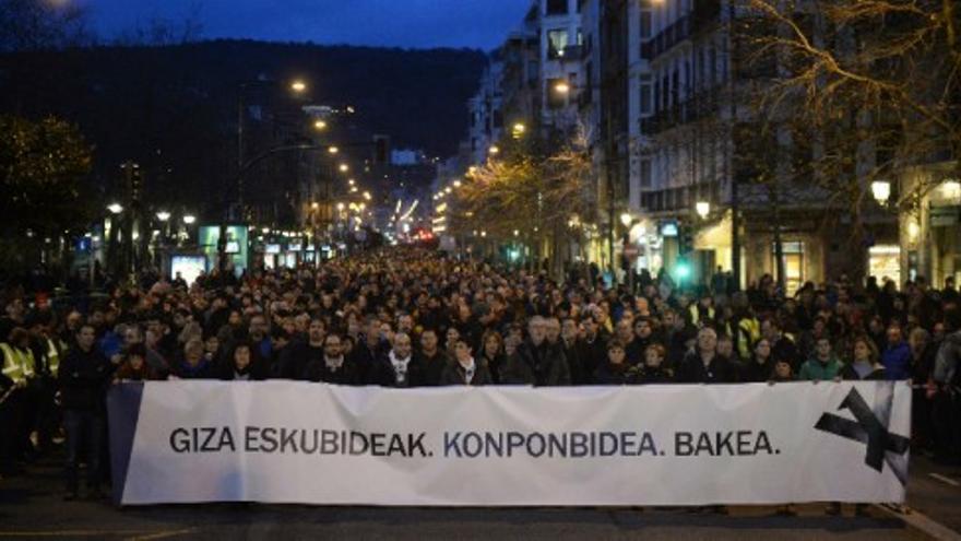 Manifestación en protesta por la 'Operación Mate'