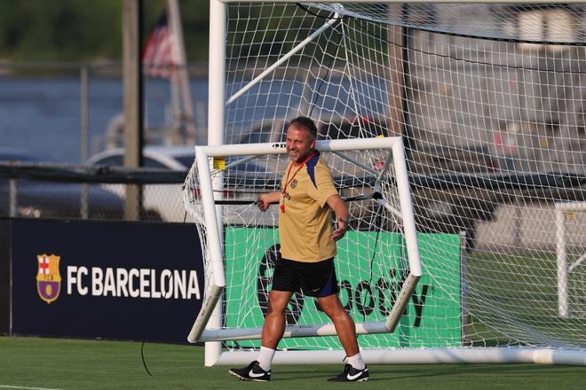 Así ha sido el entrenamiento del Barça en la Base Naval de la Marina de Annapolis para preparar el clásico