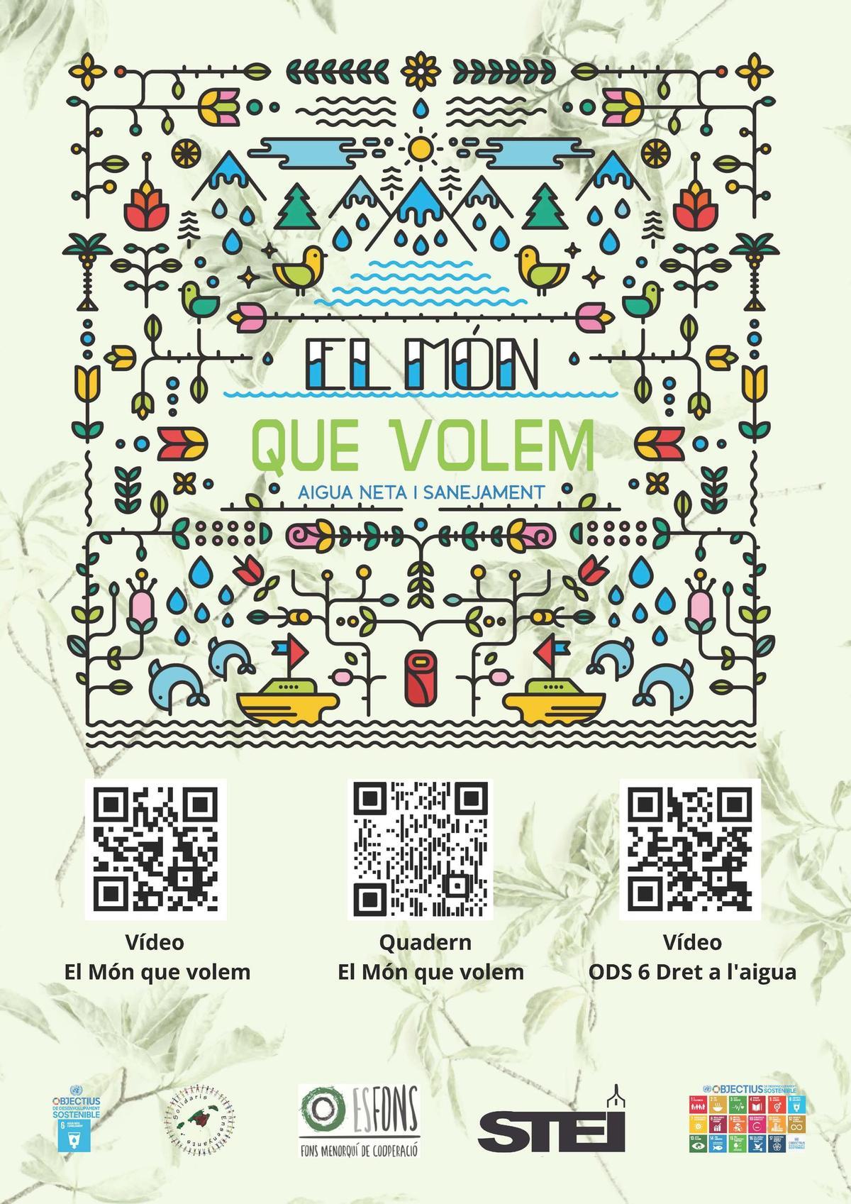 Cartel de la campaña El món que volem de STEI y Ensenyants Solidaris