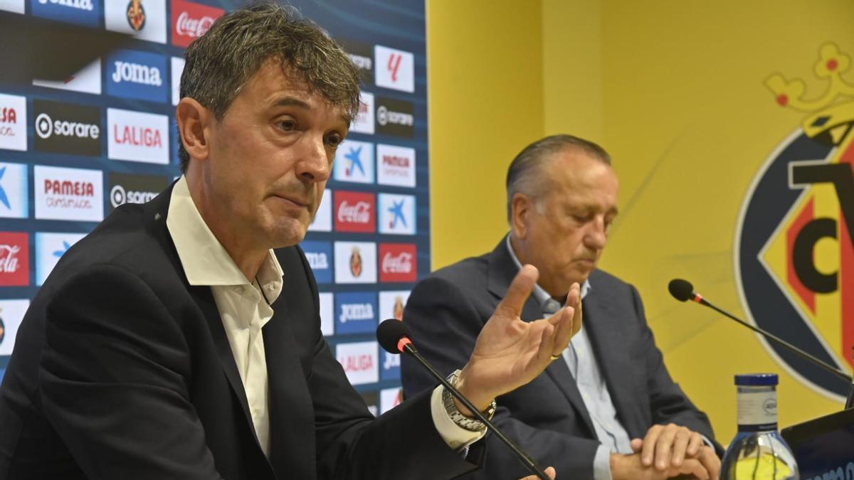 Pacheta, durante su presentación junto a Fernando Roig.