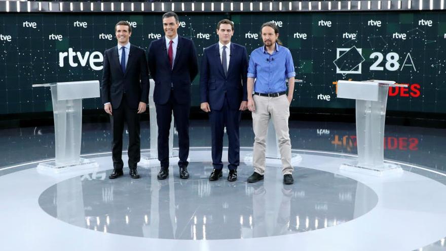 Una imagen del Ãºltimo debate electoral a cuatro.