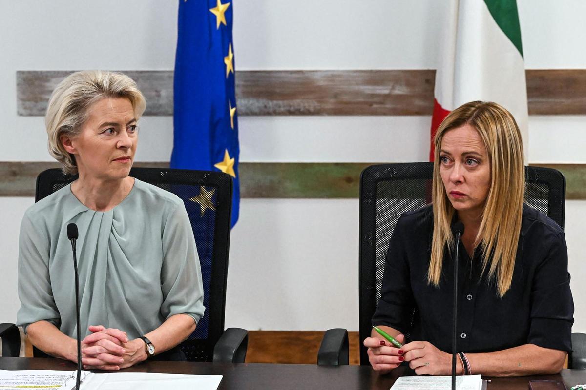 Von der Leyen visita Lampedusa invitada por Meloni