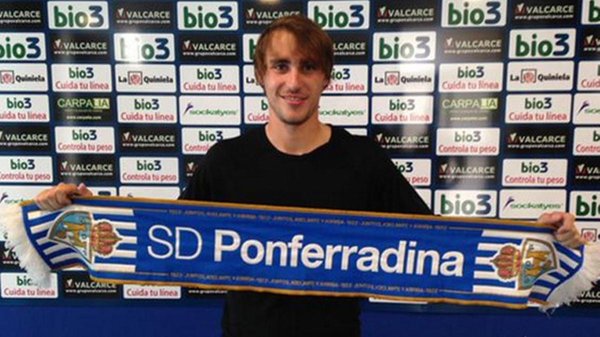 Ignasi Miquel, en su presentación con la Ponferradina