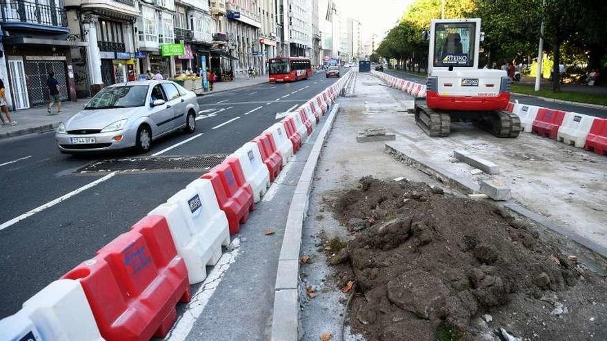 Las obras del carril bici en el Cantón Pequeño terminarán a final de mes