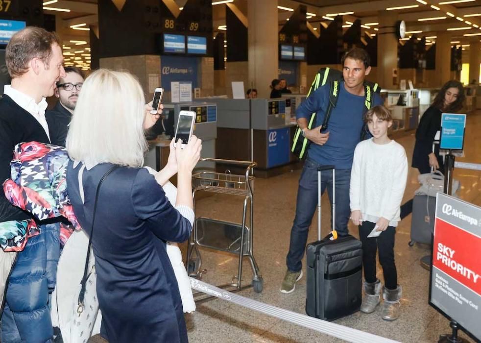 Rafa Nadal llega al Aeropuerto de Palma