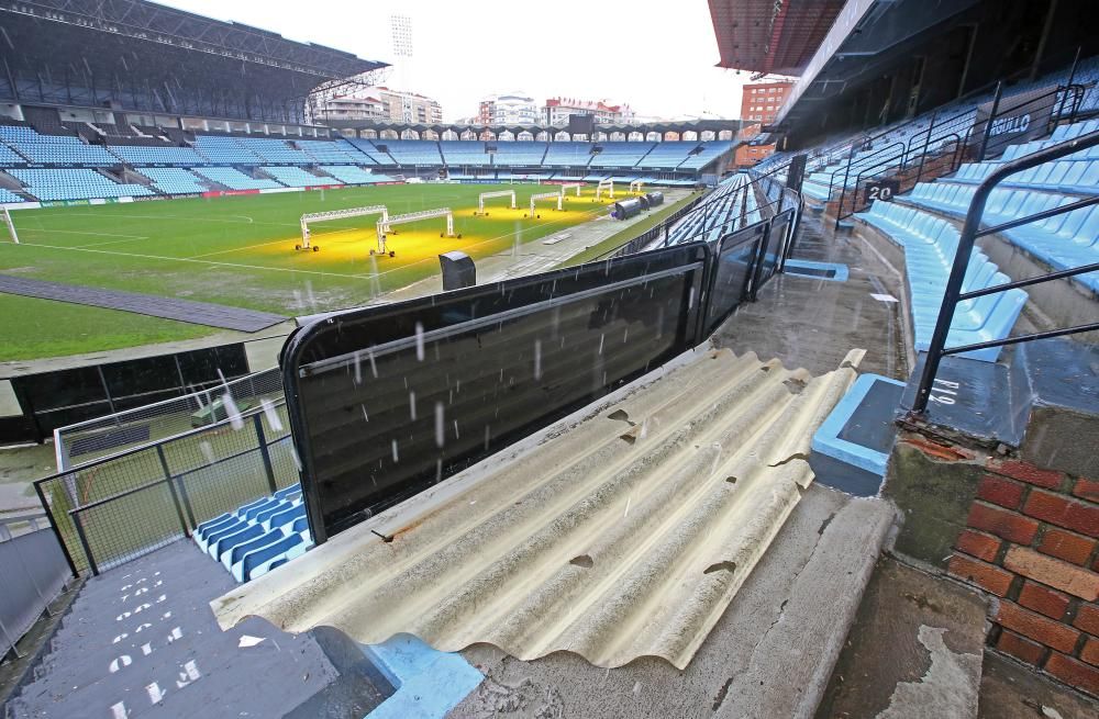Los daños causados en la cubierta de la grada de Río y la imposibilidad de repararlos a tiempo impiden garantizar la seguridad de los espectadores según Abel Caballero.