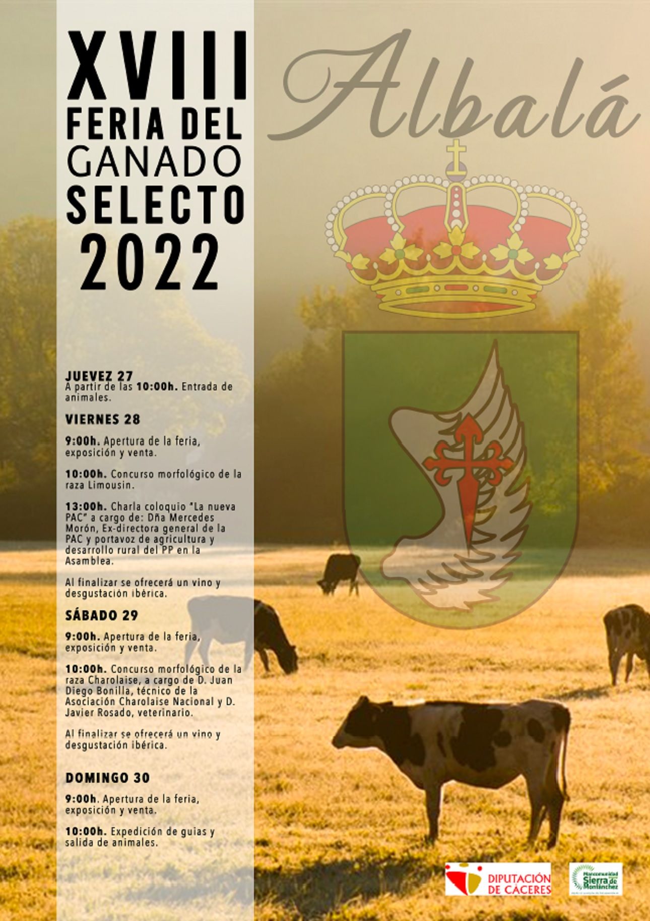 Cartel de la XVIII Feria de Ganado Selecto de Albalá.