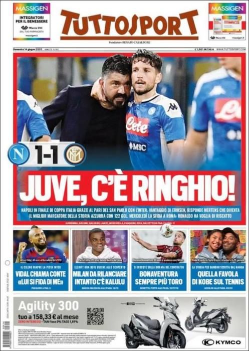 Portada TUTTOSPORT domingo 14 junio 2020