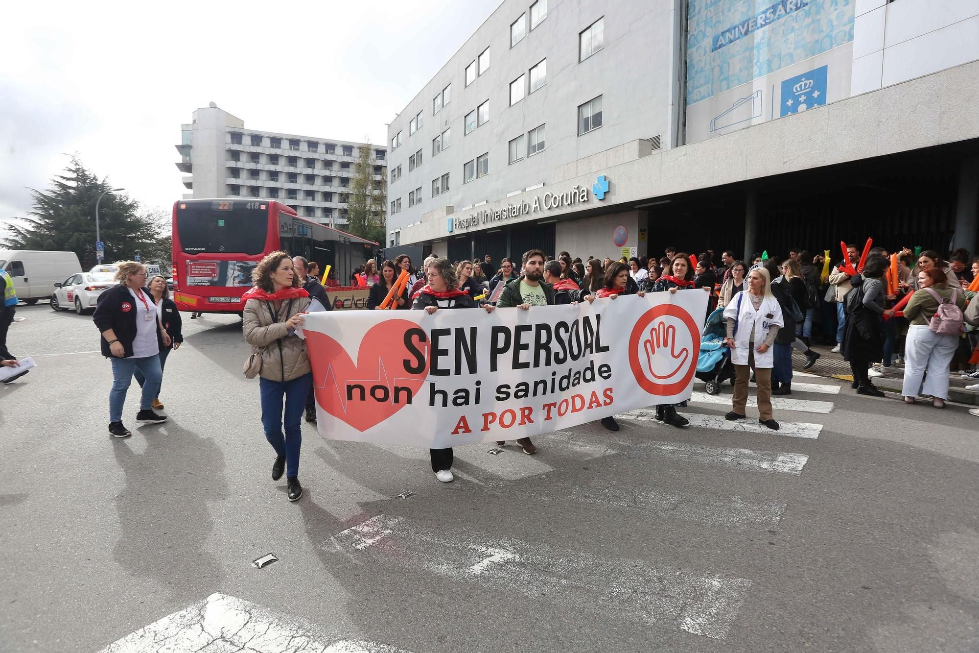 Enfermeras vuelven a manifestarse este jueves ante ocho hospitales de Galicia para reclamar mejores condiciones laborales