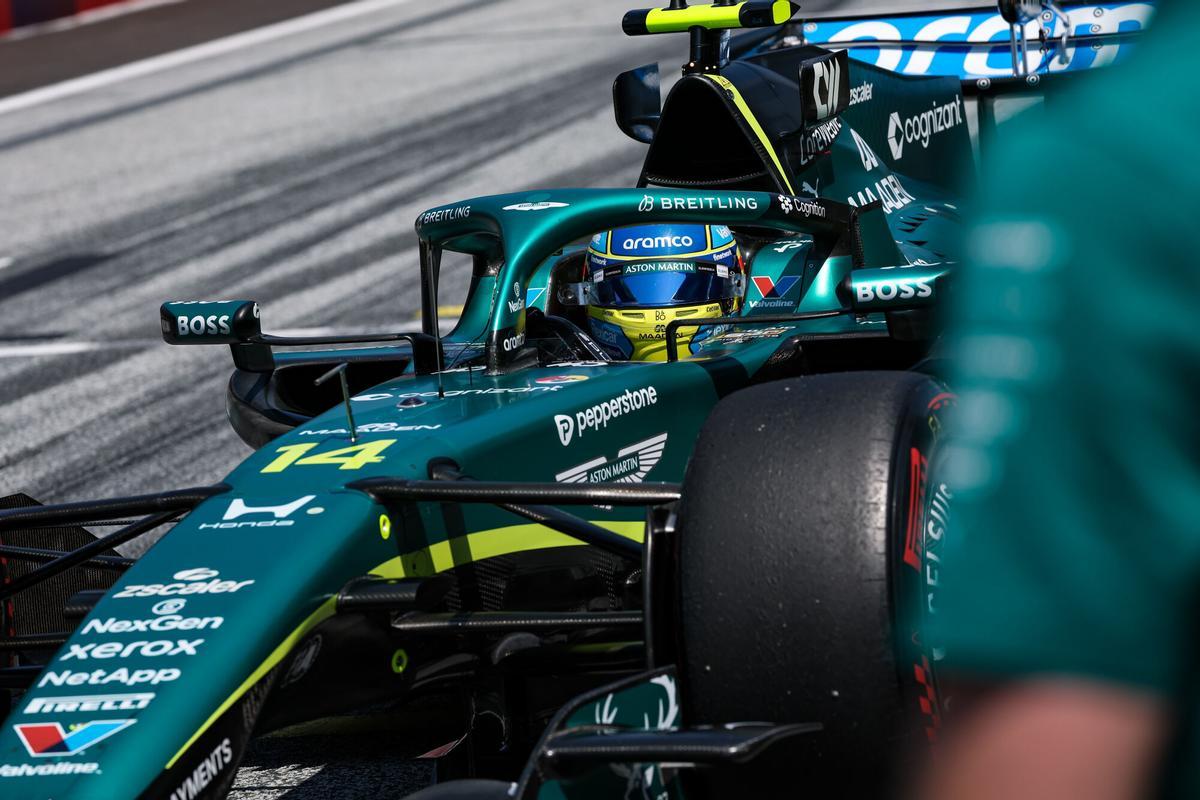 ALONSO Fernando (spa), Aston Martin F1 Team Honda AMR26, portrait during the Formula 1 Austrian Grand Prix 2026, 8th round of the 2026 Formula One World Championship from June 26 to 28, 2026 on the Red Bull Ring, in Spielberg, Austria - Photo Eric Alonso / DPPI AFP7 28/06/2026 ONLY FOR USE IN SPAIN