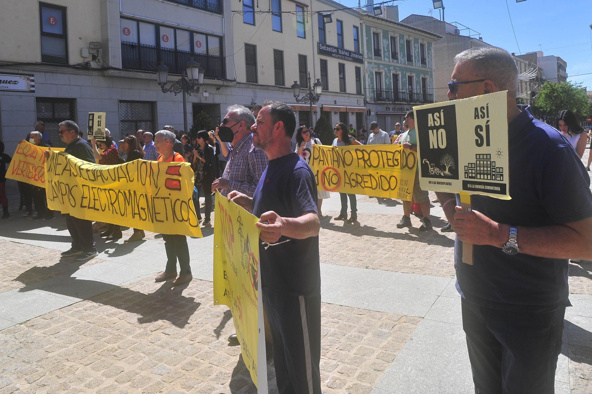 Manifestación contra las plantas solares en Elda