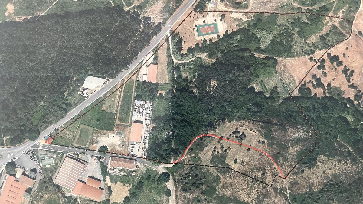 Terrenos de A Montesiña en los que se ubicará el futuro parque empresarial.