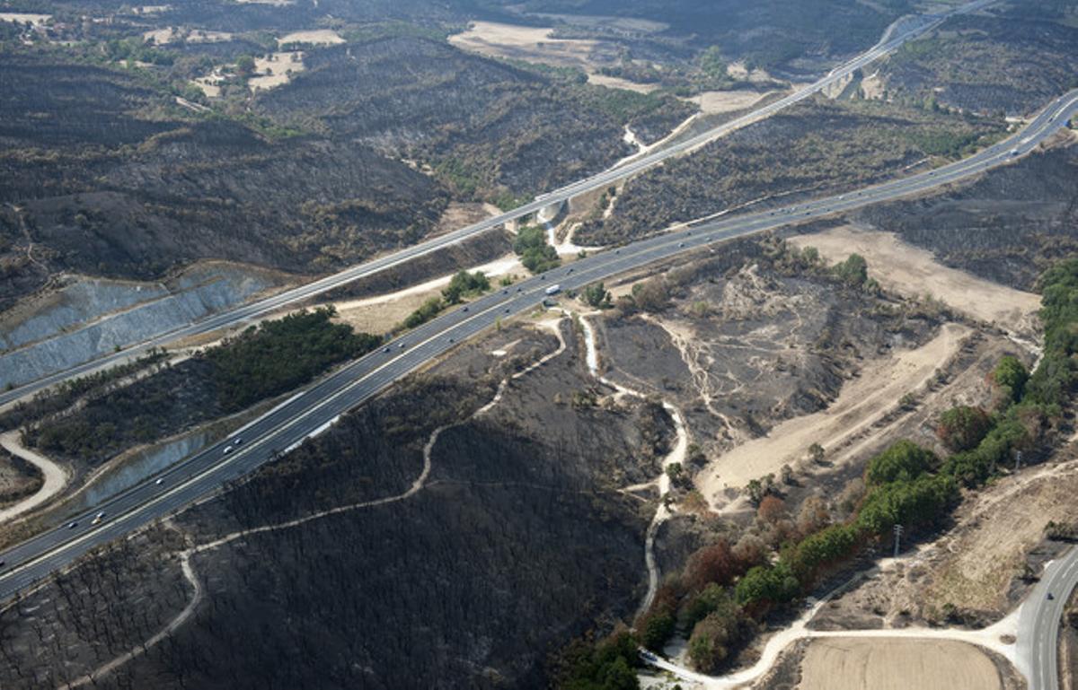 L’autopista a prop de la Jonquera.