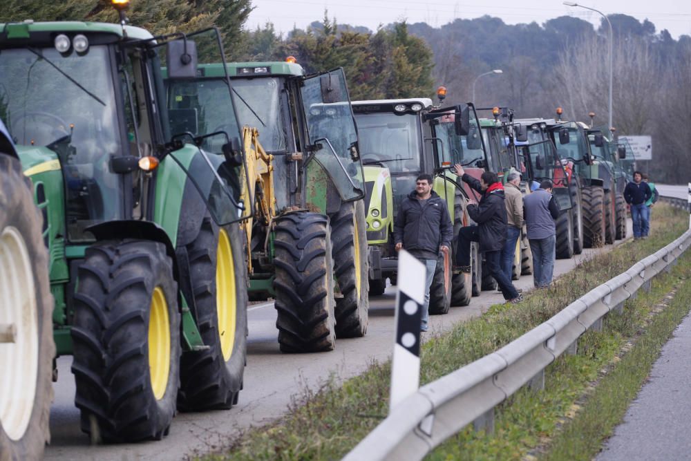 La marxa de tractors a Girona