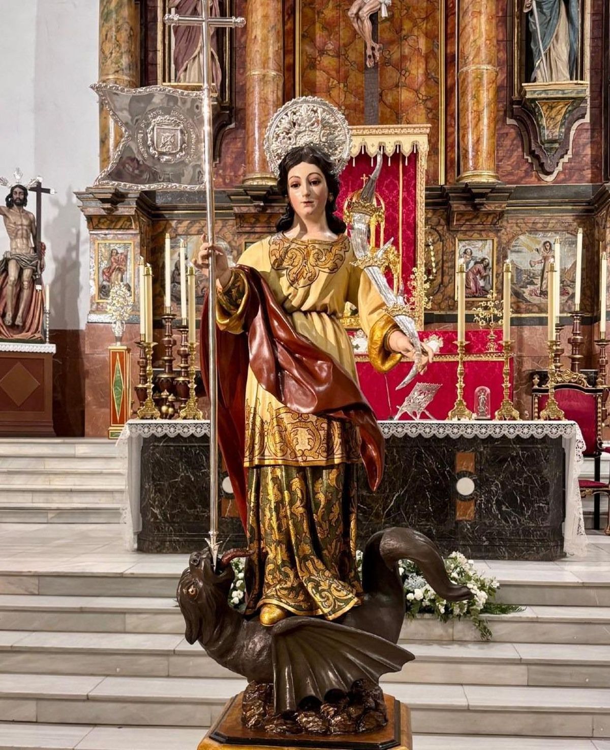 Imagen de Santa Marina de Aguas Santas de Fernán Núñez tras su restauración.