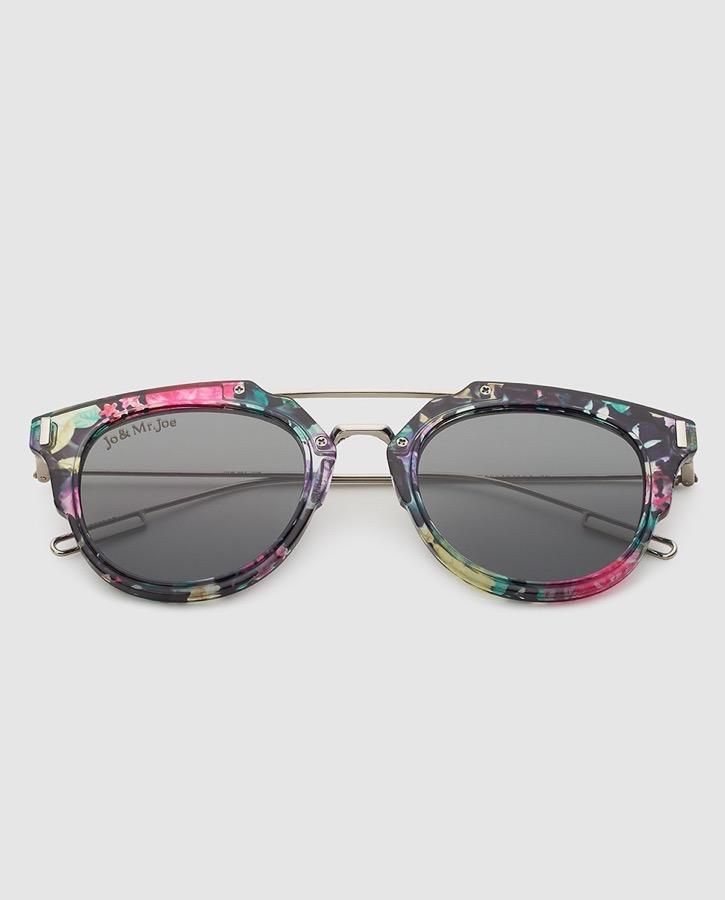 Jo & Mr. Joe, Gafas de sol con montura multicolor varillas metálicas