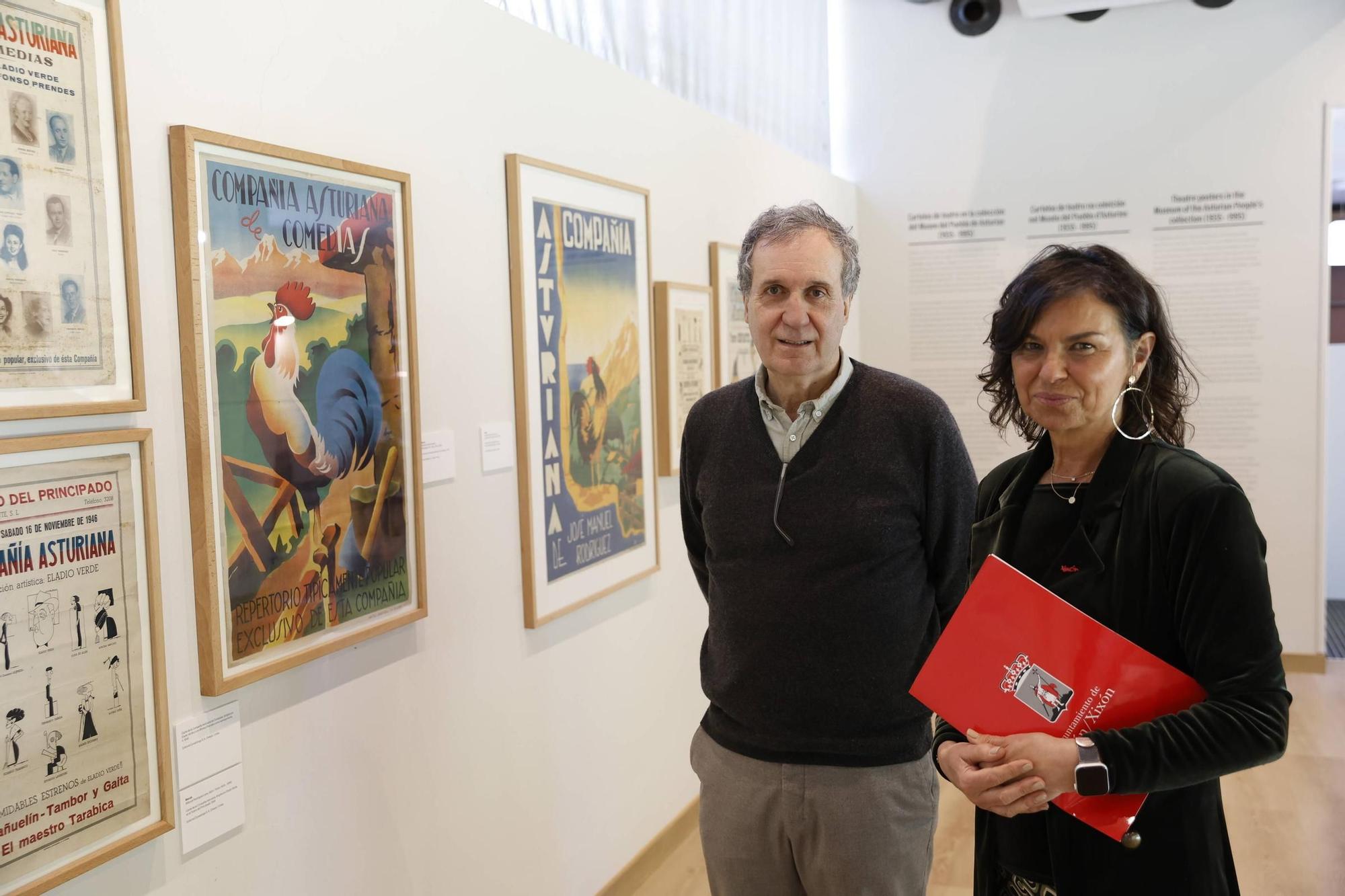 Exposición de carteles de teatro asturiano en el Muséu del Pueblu d'Asturies