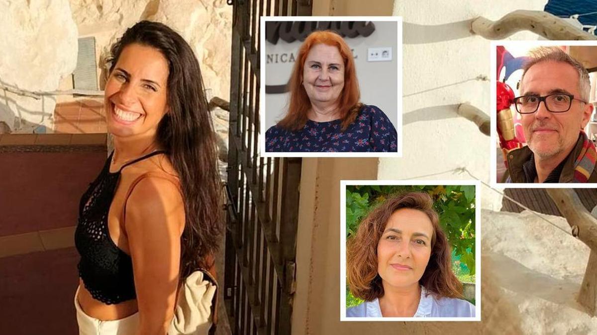 Noelia Fonseca (en grande), Purificación Chorén (arriba izda.), Lino Moinelo (centro dcha.) y Ana Belén Vidal (cento abajo).