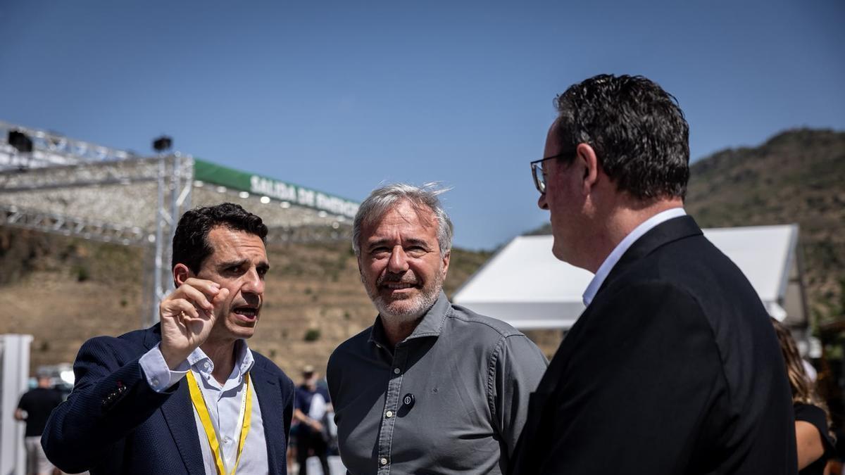 El presidente del Gobierno de Aragón, Jorge Azcón, este miércoles en Galáctica.