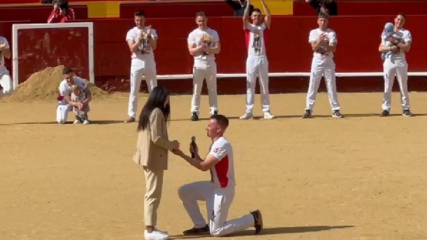 Los novios en la Plaza de Toros de València.