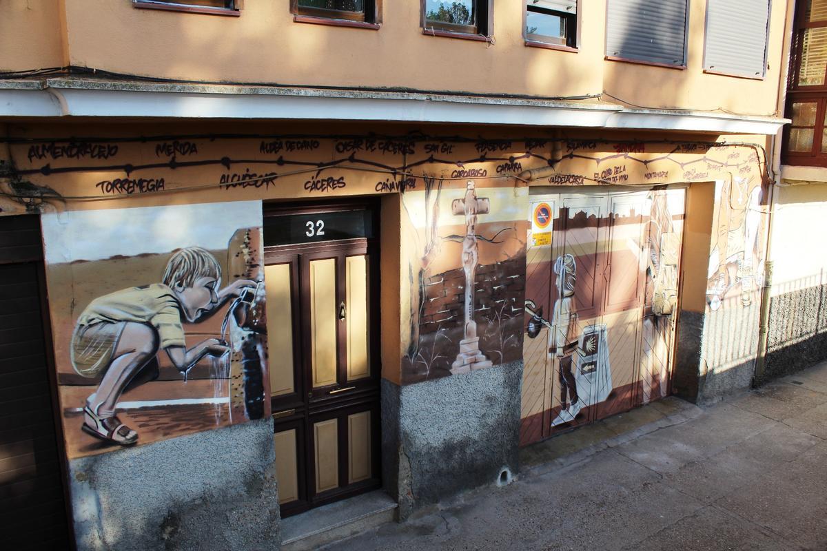 El mural de la calle Puente de Zamora.