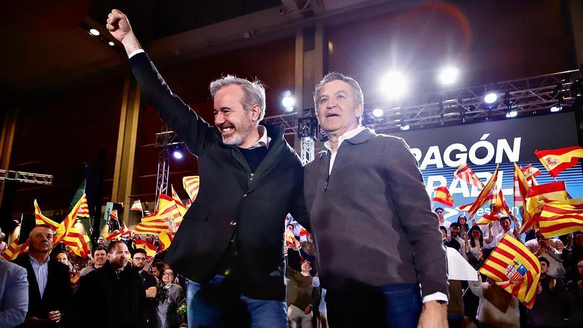 ELECCIONES 8F | Azcón cierra la campaña yendo al ataque del PSOE y de Vox por ser “miserables” y “populistas del voto inútil”