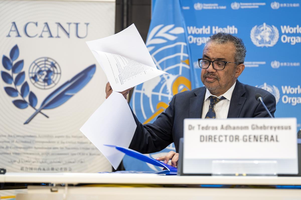 El director OMS, Tedros Adhanom Ghebreyesus.